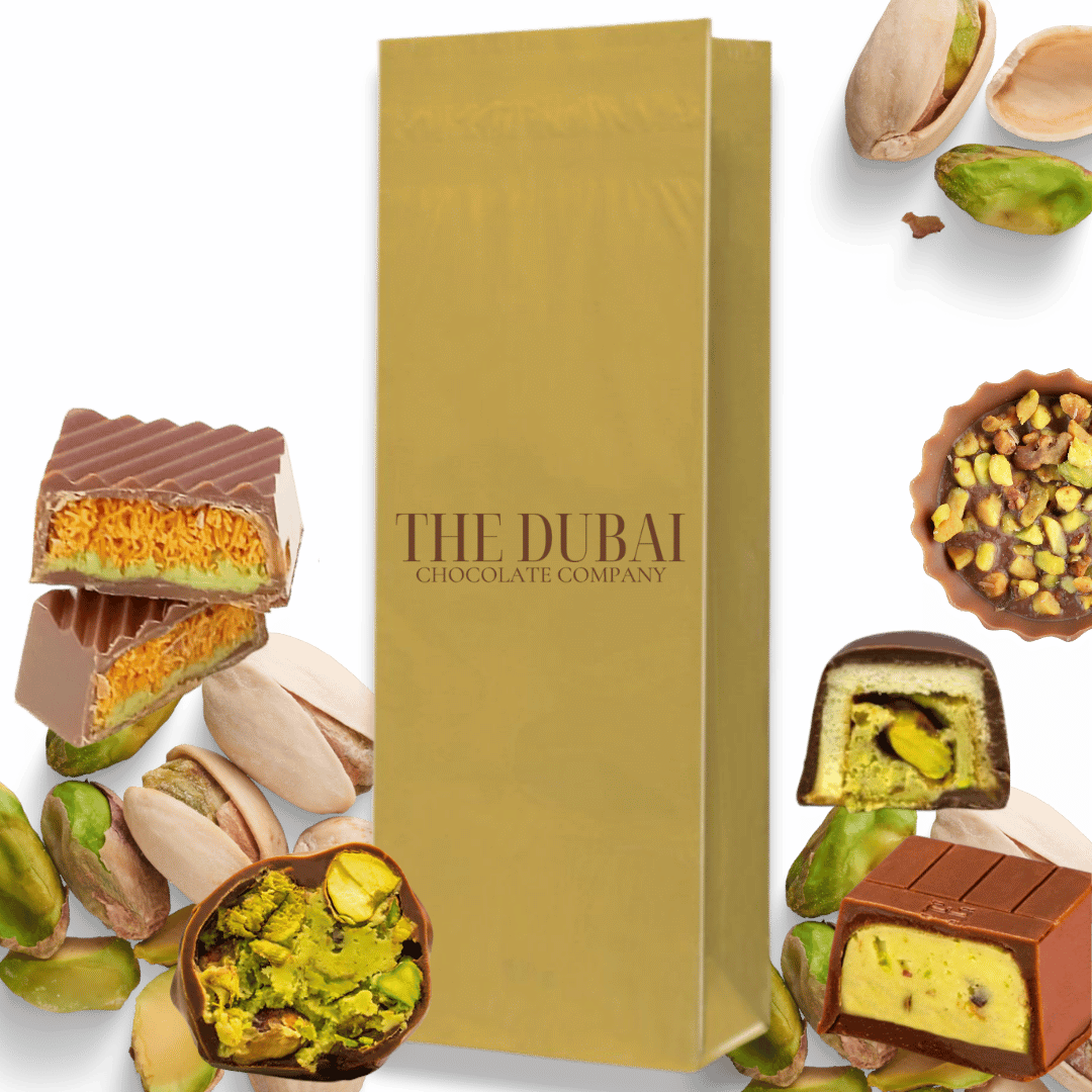 Mixed Pistachio Chocolate Pralines 250g made in Dubai