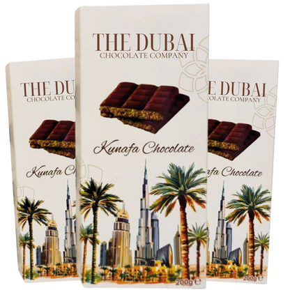 Original Dubai Kunafa Chocolate 200g 3-Pack