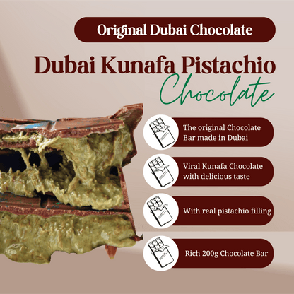 Original Dubai Kunafa Chocolate 200g 3-Pack